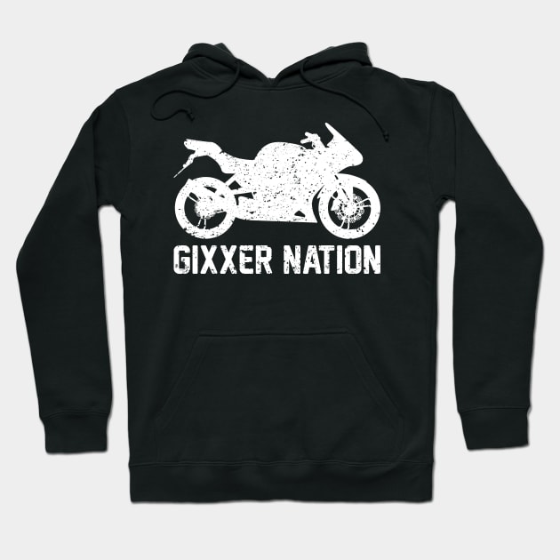 Gixxer Nation Sport Bike Racing Hoodie by maelotti22925